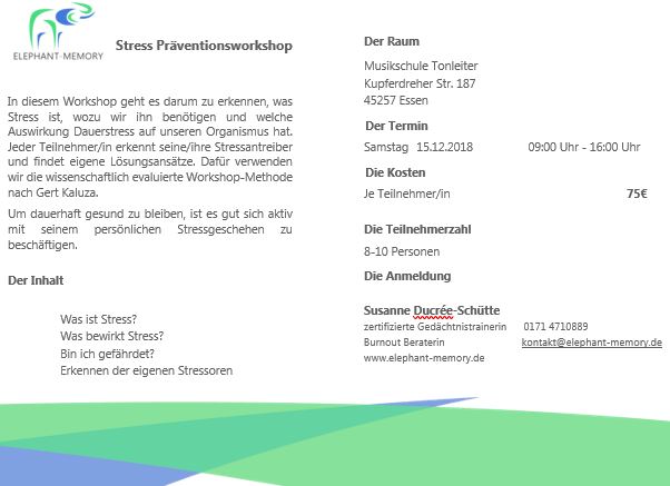 Stressprävention 2018